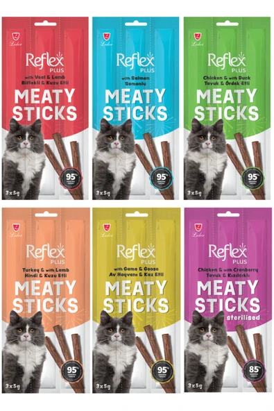 Reflex Stick Kedi Ödül 6'lı Fırsat Pakedi 3x5 Gr. - 1