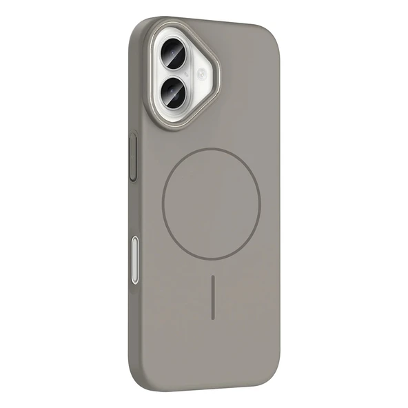 iPhone 16 Plus Kılıf M-safe Şarj Özellikli Ruby Sert Kapak - Resim 3