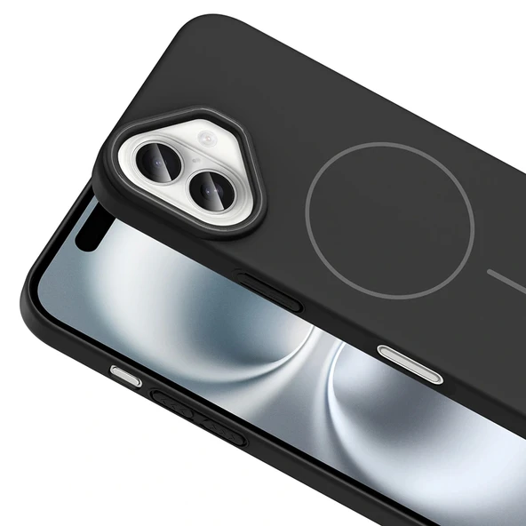 iPhone 16 Plus Kılıf M-safe Şarj Özellikli Ruby Sert Kapak - Resim 7