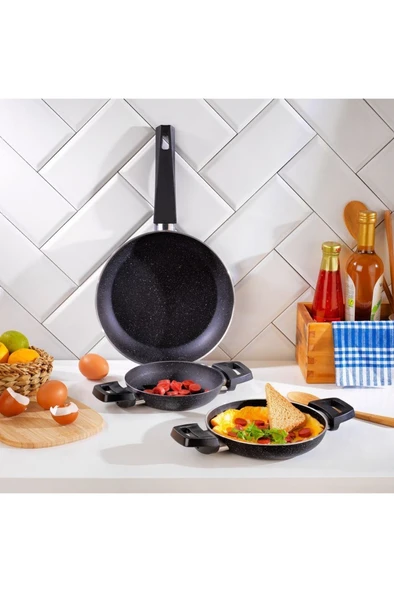 Schafer Dark Storm 3 Lü Tava + Sahan Seti-Siyah - 6