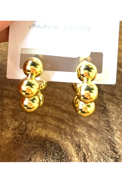 Monalisa Home Gold Renk Lüks Gösterişli Figürlü  Küpe ürün görseli 1