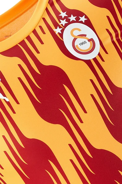 Galatasaray Orijinal Lisanslı Sıfır Yaka A Takım Antrenman 5 Yıldızlı T-Shirt + Şal Kaşkol Set Hediyelik Ahşap Kutulu - 7