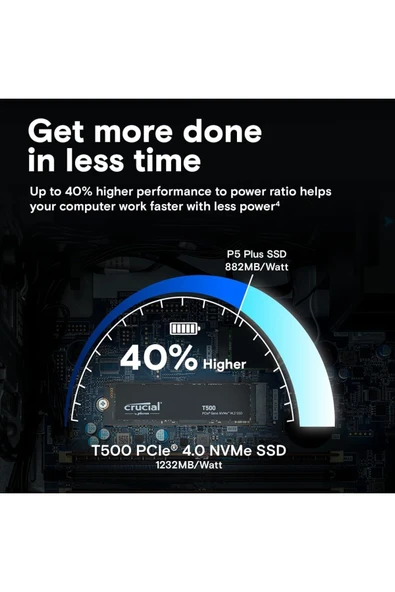 Crucial T500 2TB SSD Gen4 NVMe M.2 CT2000T500SSD8 - 3