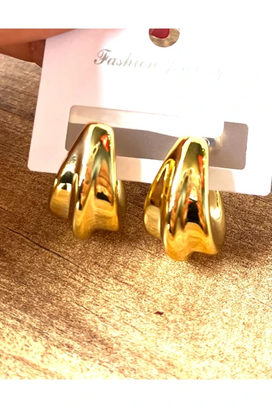 Monalisa Home Gold Renk Lüks Gösterişli Figürlü  Küpe ürün görseli 1