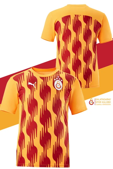 Galatasaray Orijinal Lisanslı Sıfır Yaka A Takım Antrenman 5 Yıldızlı T-Shirt ürün görseli
