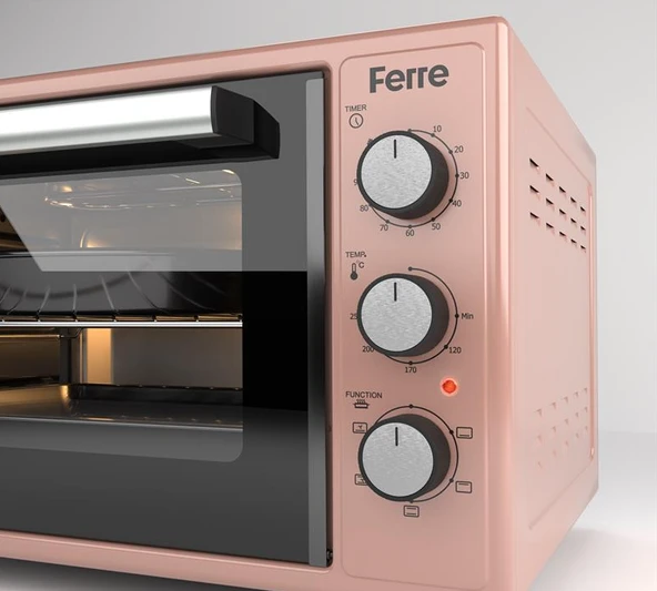 Ferre 45-500-ML Rose 45 lt Midi Fırın - 4