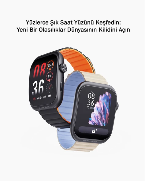 AUKEY SW-1U Akıllı Saat 1 Ultra 2,0 inc Amoled Ekran 15 gün Pil Ömrü IP67 Siyah ve Turuncu - 5