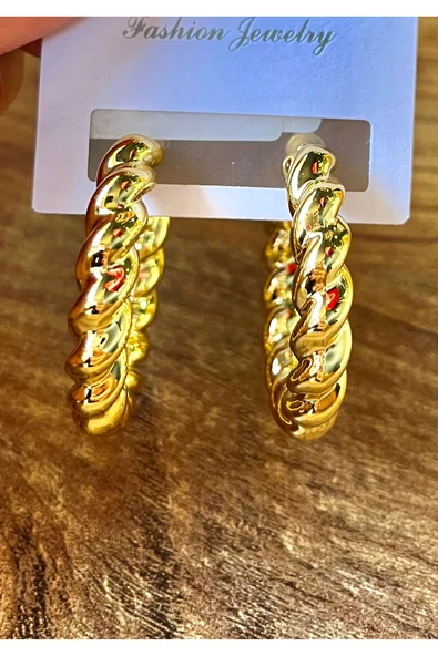 Monalisa Home Gold Renk Lüks Gösterişli Figürlü  Küpe ürün görseli 1