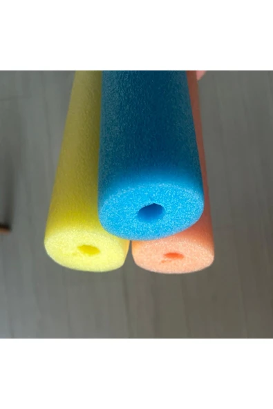 4 Adet Delikli (İÇİ BOŞ) Deniz Ve Havuz Yüzme Makarnası Köpük Sosis - 3