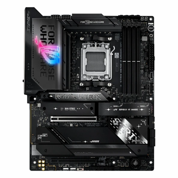 Asus ROG Strix X870E-E Gaming WiFi DDR5 (8400MHz)OC M.2 HDMI/USB-C PCIe 5.0 AM5 ATX Anakart - Resim 2