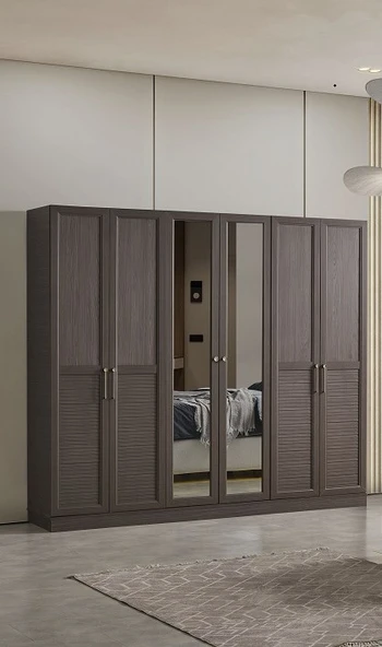 REBEKA MDF 6 KAPAKLI DOLAP ürün görseli 1