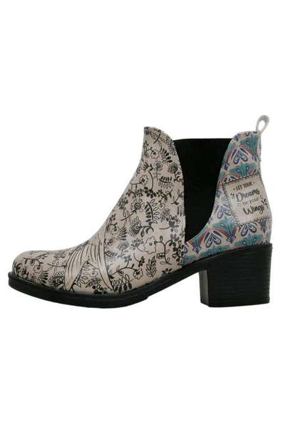 Kadın Vegan Deri Bej Bilekte Bot  Let Your Dreams Be Your Wings Tasarım - 5