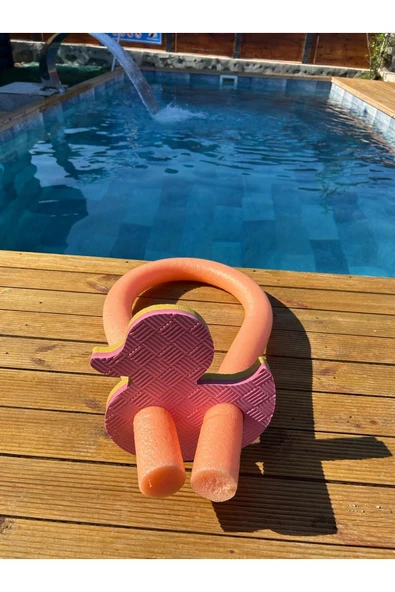 Çocuklar İçin Yüzme Öğrenme Yardımcısı, Kilitli Deniz Makarnası Mavi (Kilidi Ördek)