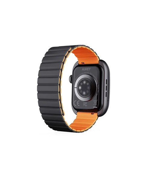 AUKEY SW-1U Akıllı Saat 1 Ultra 2,0 inc Amoled Ekran 15 gün Pil Ömrü IP67 Siyah ve Turuncu - 3