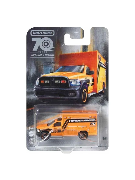 Matchbox 70. Yıla Özel Tekli Arabalar 2019 Ram Ambulance HMV12 HMV17 ürün görseli
