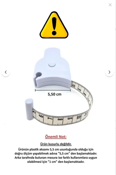 Ergonomik Vücut Ölçüm Mezurası Otomatik Kilitli, Pratik ve Hassas Ölçüm Aracı - 3