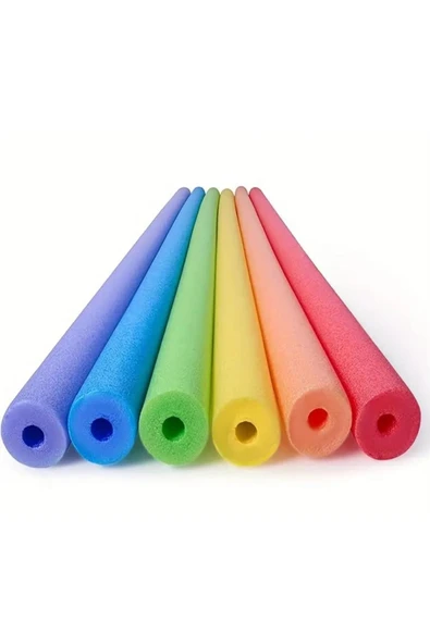 Delikli (İÇİ BOŞ) Deniz Ve Havuz Yüzme Makarnası Köpük Sosis - Turuncu - Resim 2