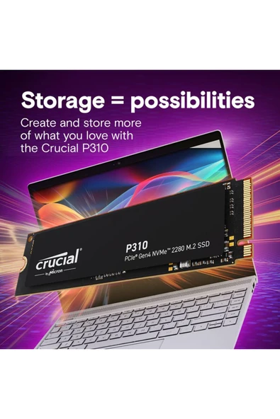 Crucial P310 2TB m.2 2280 NVMe SSD PCIe CT2000P310SSD8 - Resim 5