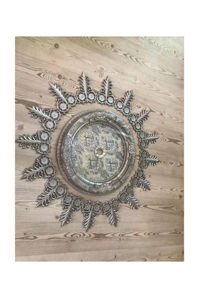 Decomarket Decogold Gümüş Saray Tavan Mızrak Motif 14*21 Cm - Resim 2
