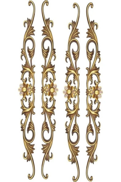 MİVA KONSEPT DEKORATİF POLİÜRETAN TAVAN-DUVAR-MOBİLYA -DEKOR-KAPI PAPATYA 4 LÜ MOTİF SET (10 CM X 65 CM) - Resim 2