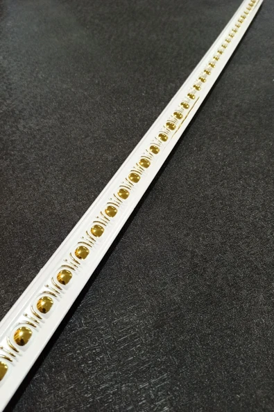 DECOGOLD Beyaza Altın Duvar Çıtası Alın Bandı 4 Cm Eninde 95 Cm Uzunluğunda - Resim 2