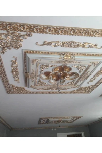 MİVA KONSEPT Dekoratif Poliüretan Saray Duvar&Tavan Çıta Bordürü -Kahve Eskitme (EN:10 CM-BOY:100 CM)-Duvar Süsü - Resim 8