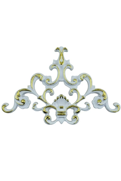 Decomarket Decogold Saray Tavan Köşe Motif 27*18 Cm Beyaz Altın ürün görseli 1