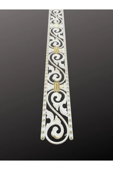 MİVA KONSEPT Poliüretan Dekoratif  Duvar&Tavan Çıta Bordürü -Beyaz Altın Renk  (EN:10 CM-BOY:100 CM)-Duvar Süsü ürün görseli 1