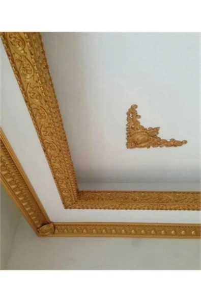 MİVA KONSEPT DEKORATİF POLİÜRETAN SARAY TAVAN KARTONPİYER -ALTIN (GOLD) RENK -(EN 13 CM -BOY:100 CM)-DUVAR SÜSÜ - Resim 3