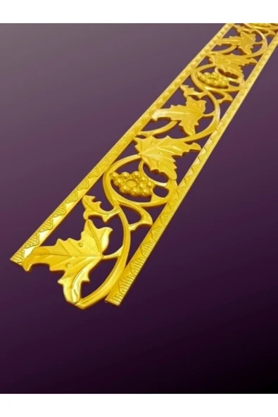 MİVA KONSEPT Poliüretan Dekoratif Saray Duvar&Tavan Çıta Bordürü - Altın Renk  (EN:10 CM-BOY:100 CM)-Duvar Süsü - Resim 2