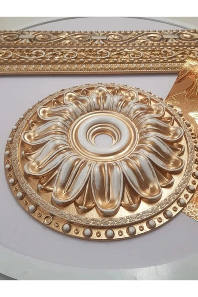 MİVA KONSEPT 40X40 CM OVAL DEKORATİF AVİZE GÖBEĞİ - Resim 3