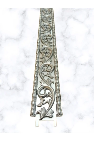MİVA KONSEPT Dekoratif Poliüretan Saray Duvar&Tavan Çıta Bordürü -Renk :Gümüş (EN:10 CM-BOY:100 CM)-Duvar Süsü - Resim 2