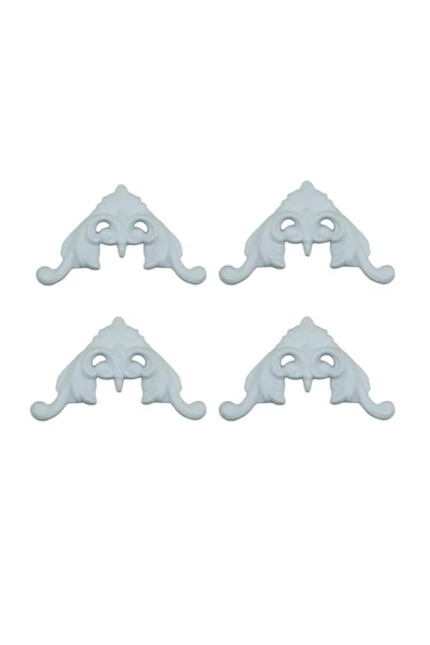 DECOZZA Dekoratif Beyaz 4'lu Motif Paketi ürün görseli 1