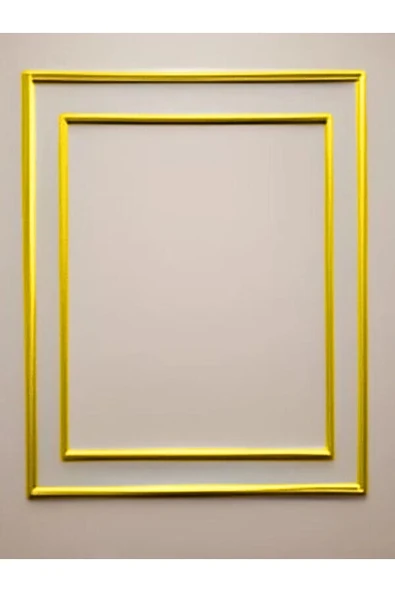 MİVA KONSEPT ALTIN GOLD RENK DEKORATİF POLİÜRETAN DUVAR ÇITASI 2' Lİ HAZIR KESİM ÇERÇEVE SETİ - Resim 5