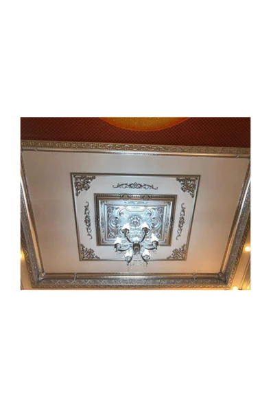 Decomarket Decogold 90*120 Cm Gümüş Saray Tavan Göbek ürün görseli 1