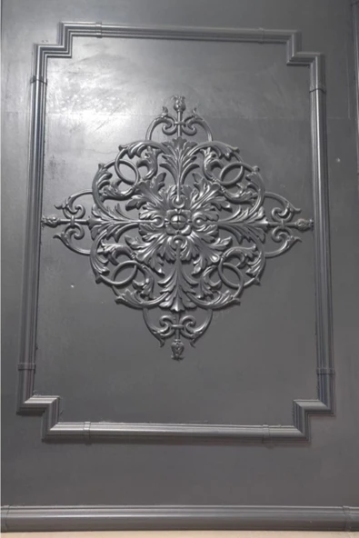 DECOZZA Bronz 2,5 Cm Çita Uyumlu Dekoratif 4'lu M Köşe Motif Seti - Resim 6