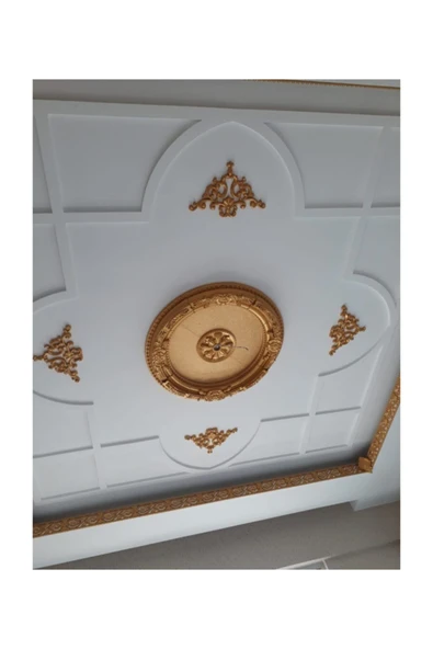 Decomarket Decogold 60 Cm Oval Altın Saray Tavan Göbek - Resim 6