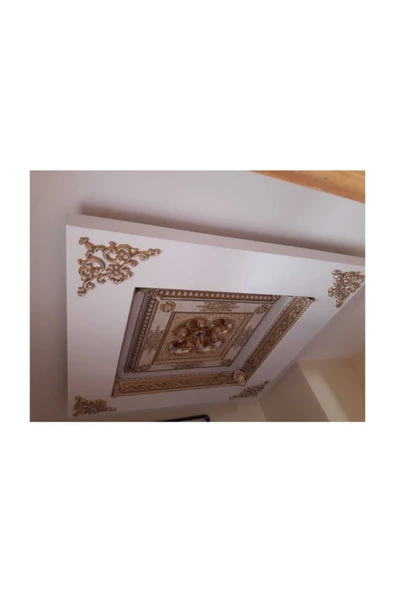 Decomarket Decogold 90*90 Cm Kare Bronz Saray Tavan - Resim 2