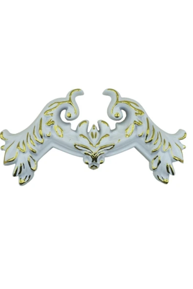 DECOZZA Beyaz Altın 4 Çıta Uyumlu Dekoratif Köşe Motifi ürün görseli 1