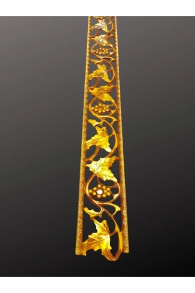 MİVA KONSEPT Poliüretan Dekoratif Saray Duvar&Tavan Çıta Bordürü -Kahve Eskitme (EN:10 CM-BOY:100 CM)-Duvar Süsü ürün görseli 1