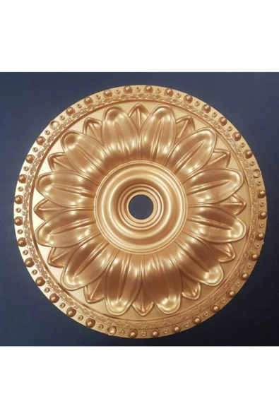 Decomarket 40*40 Cm Dekoratif Estetik Tekli Avize Göbeği Altın - Resim 3