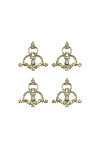 DECOZZA Dekoratif Bronz 4'lu Motif Paketi ürün görseli 1