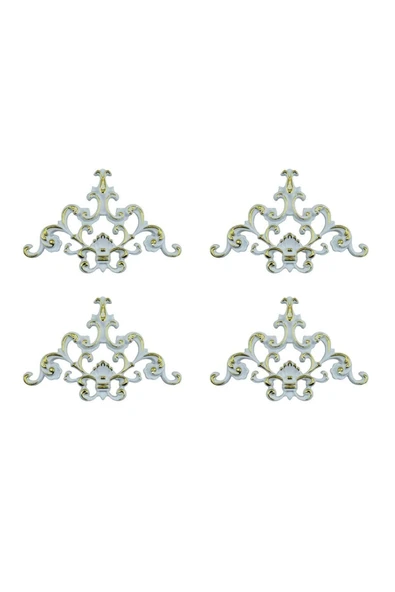 DECOZZA Dekoratif Beyaz Altın 4'lu Motif Paketi - Resim 3