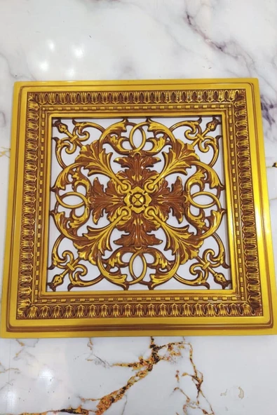 DECOZZA Saray Tavan 60 Cm Kahve Eskitme Dekoratif Saray Tavan Paneli Asma Tavan Uyumlu ürün görseli 1
