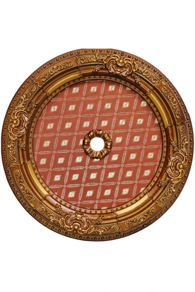 MİVA KONSEPT 60X60 OVAL KAHVE RENK SARAY TAVAN GÖBEK ürün görseli 1