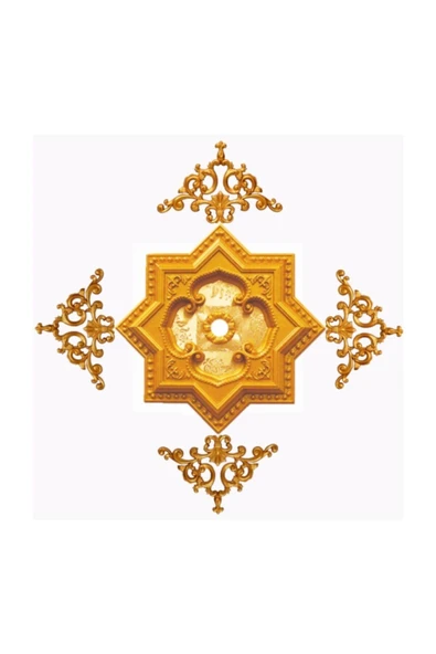 Decomarket Paket 60 Cm Yıldız Saray Tavan Göbek Motifli Tavan ürün görseli 1