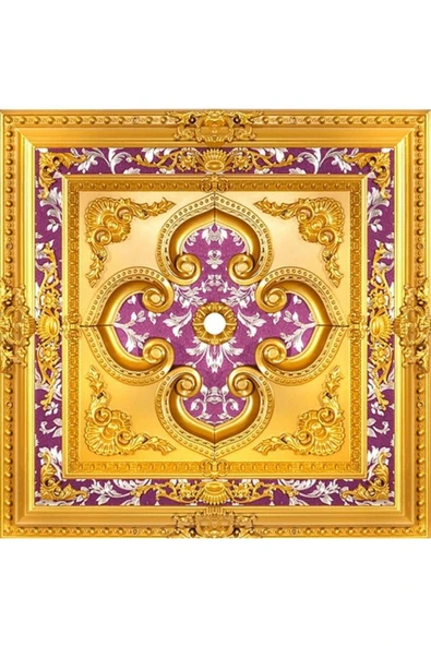 MİVA KONSEPT 90x90 KARE ALTIN RENK SARAY TAVAN GÖBEK ürün görseli 1