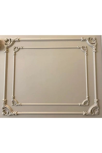 MİVA KONSEPT Dekoratif Poliüretan Boyanabilir 4 CM Uyumlu Duvar Çıtası Köşe Motifi (SET 113) - Resim 7