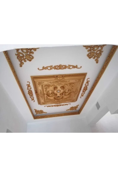 Decomarket Decogold Saray Tavan Köşe Motif 41*26 Cm Altın - Resim 6