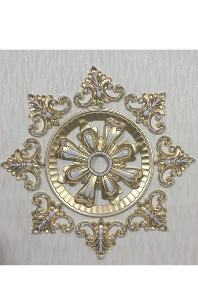 Decomarket Küçük Avize Göbegi - Tavan Ve Duvar Motif / Çap: 25 Cm - Bronz Renk - Resim 4